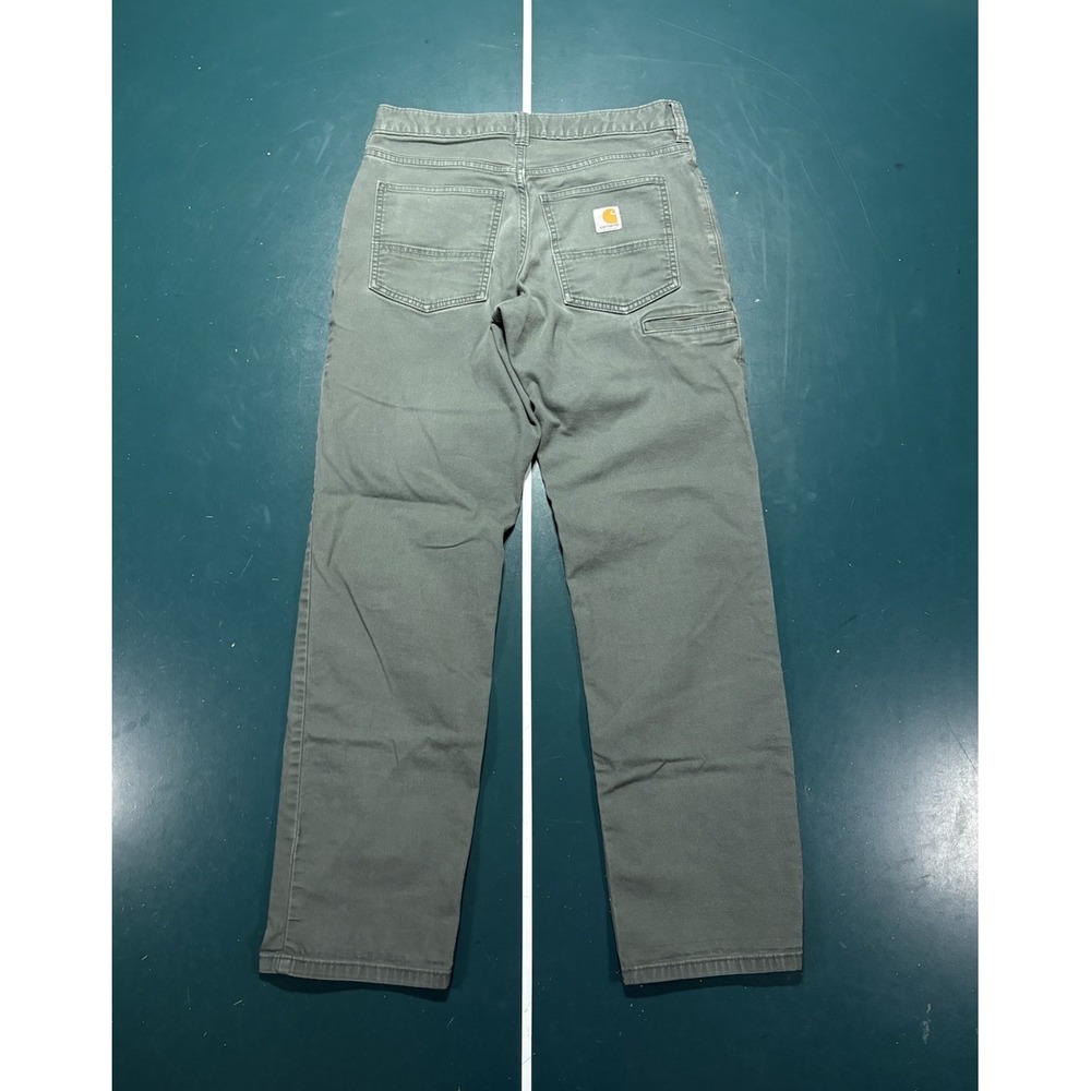 Carhartt Relaxed Fit Canvas Work Pants Men's 30x30 102517 ELM Green Faded